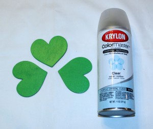 Step-2 Seal the hearts before creating the wooden shamrock