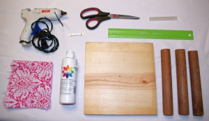 Simple DIY Hiar Tie & Bracelet Organizer Supplies