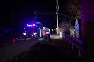 Three of Five Fire Trucks at the Scene