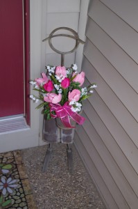 Metal Man's Pretty Pink Tulip Bouquet