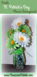 Simple Spring/St. Patrick's Day FLower Arrangement How-To