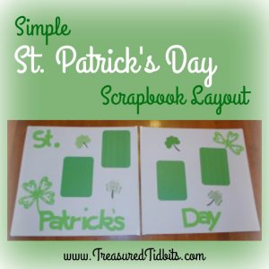 St Patrick's Day Scrapbook Layout Square