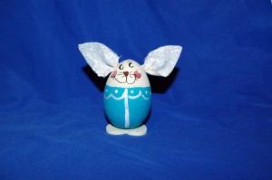 Aqua Handpainted Bunny