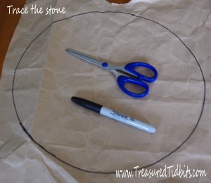 Handpainted Stepping Stone How-To Trace the Stone Shape