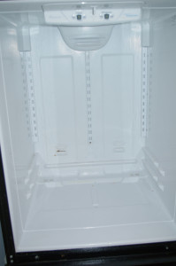 Our empty, clean refrigerator