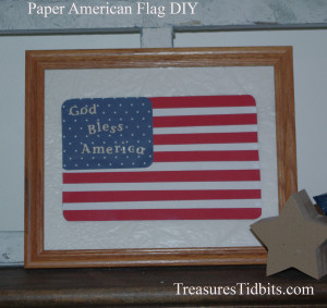 Paper American Flag Decorating Small Spaces