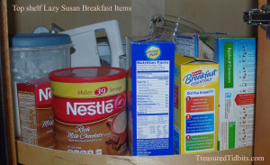 Top Shelf Lazy Susan After Breakfast items