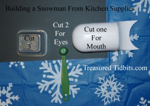 Building a Snowman Using Kitchen Supplies