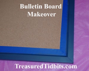Bulletin Board Makeover Paint Prep