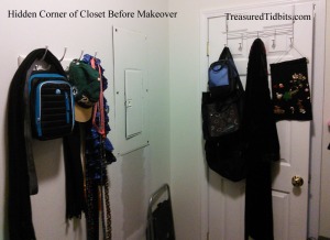 Hidden Corner Of Closet Before Makeover