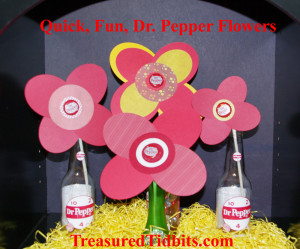 Quick, Fun Dr. Pepper FLowers