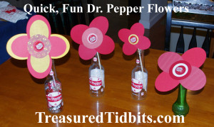 Quick, Fun Dr. Pepper Flowers (table)