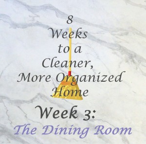 8 Weeks to a Cleaner More Organized Home week 3 The Dining Room