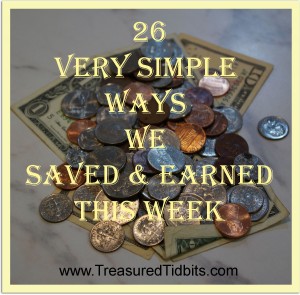 26 Very Simple Ways We Saved & Earned This Week