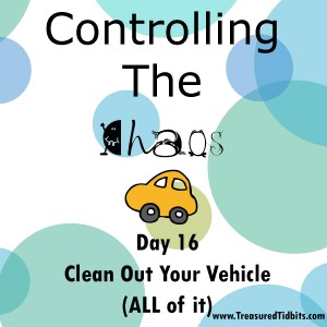 COntrolling the Chaos Day 16 CLean Out Your Vehicle