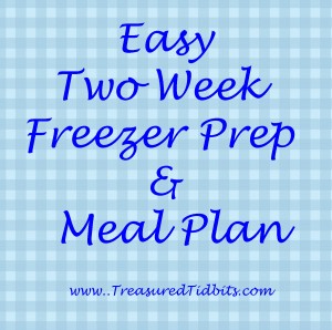 Easy Two Week Freezer Prep and Meal Plan