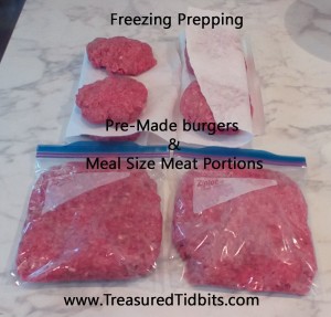 Freezer Prepping Pre-Made Burgers