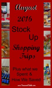 August 2016 Shopping Trips Stocking Up PIN