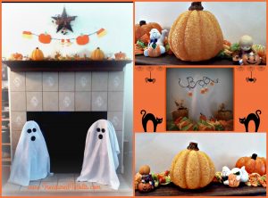 fireplace-collage-for-halloween-party-on-a-budget