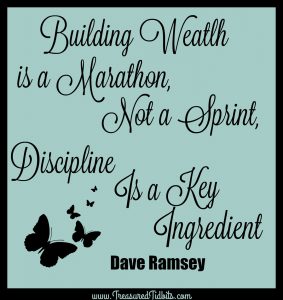 Building Wealth is a marathon, not a sprint. Discpline is a Key Ingredient.