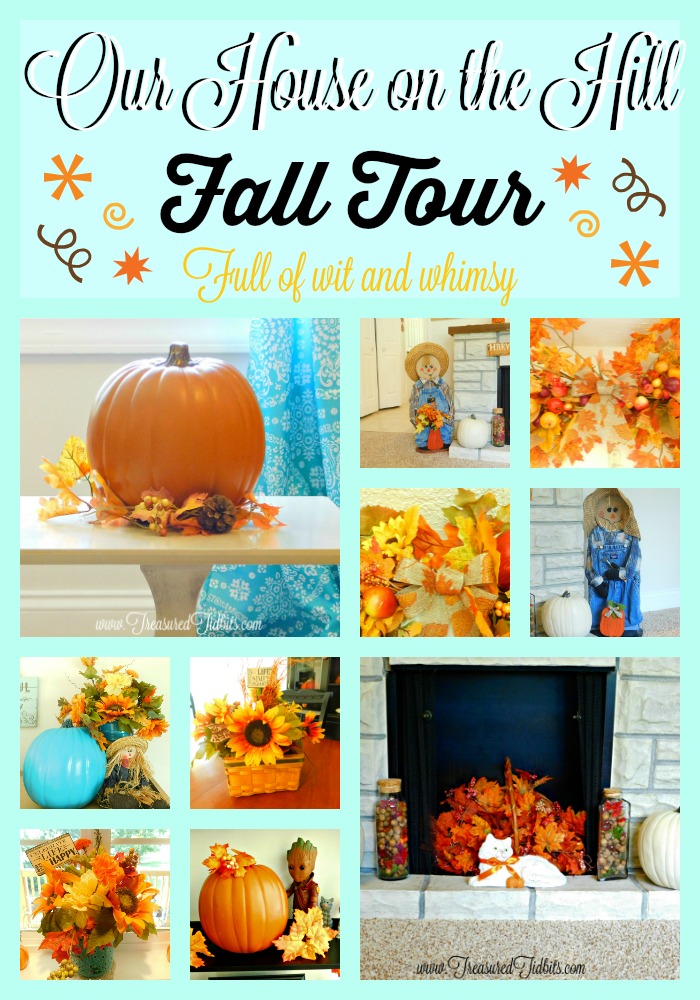 Fall Tour House on the Hill Pin Collage Pumpkins, Sunflowers, Scarecrows & More